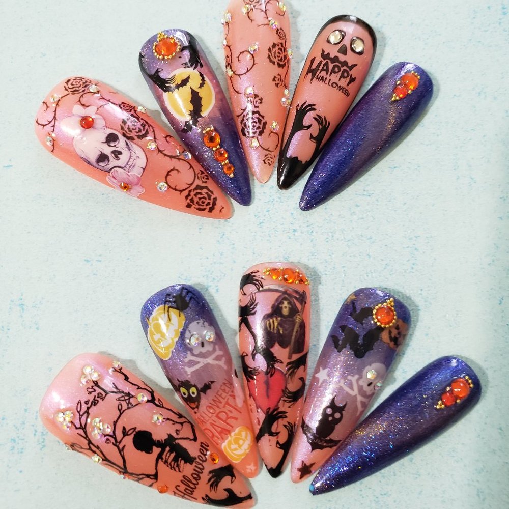 Halloween Gel Press on Nails